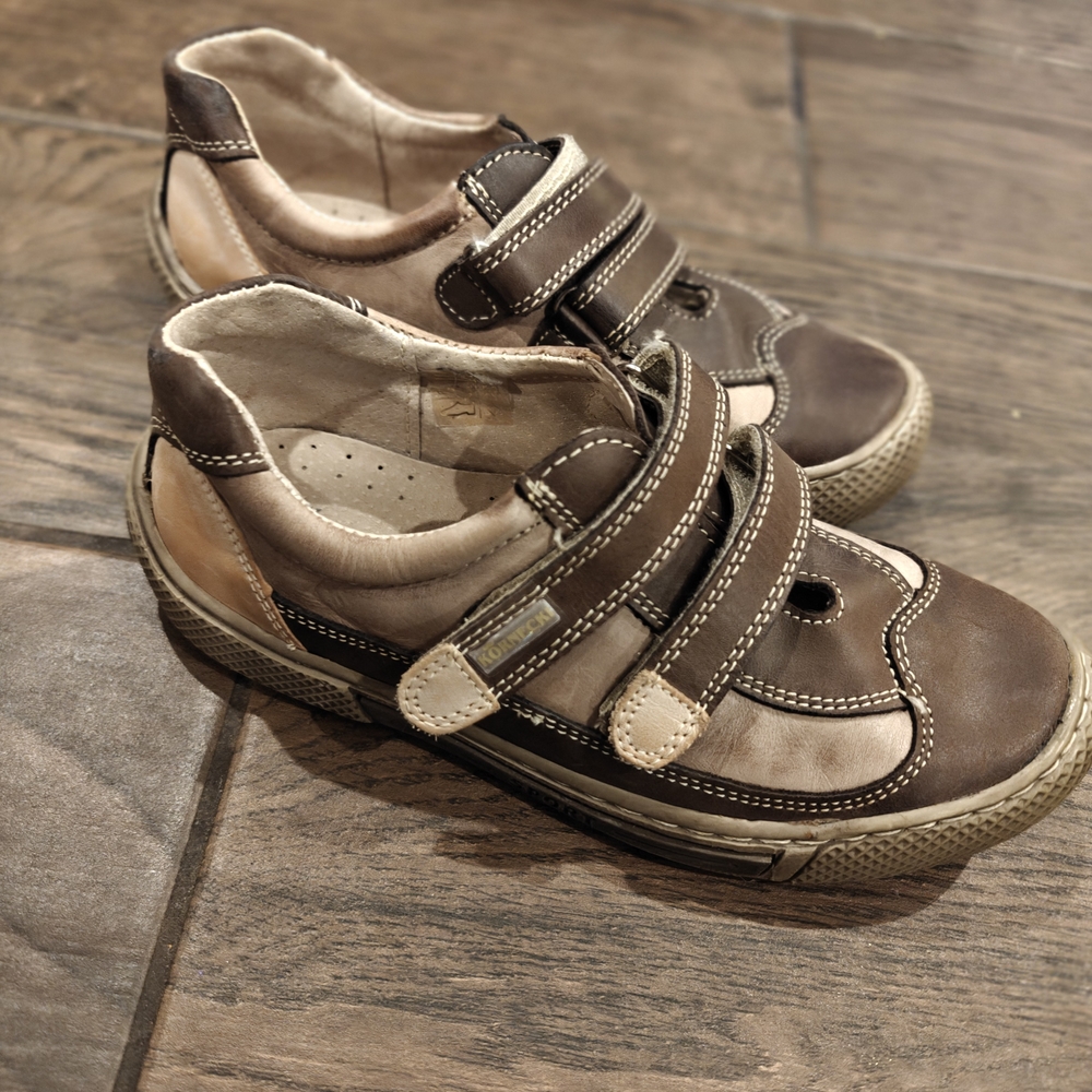 Kornecki Brown and Tan Kids Ortho Shoes 35